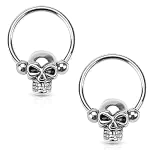Amazon.com: Pierced Owl 14GA 316L Surgical Steel Skull